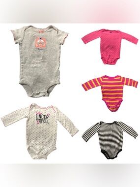 Girl's 5 Piece Body Suits Lot - 6+ months